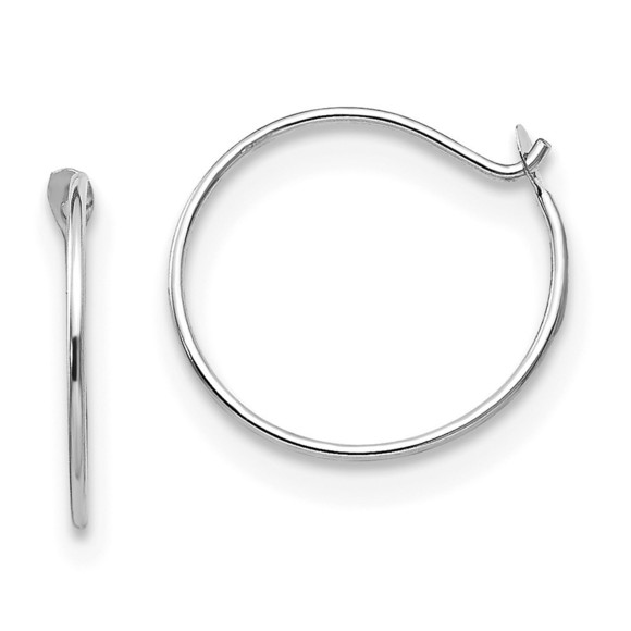 14k White Gold Madi K Sm. Endless Hoop Earrings - Picture 1 of 4